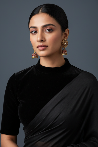 Polki Studs Polki Earrings Cocktail Earrings Diamond Studs Diamond Earrings Simple Studs Pearl Studs 925 Silver Earrings Silver Jewelry - SHABURIS
