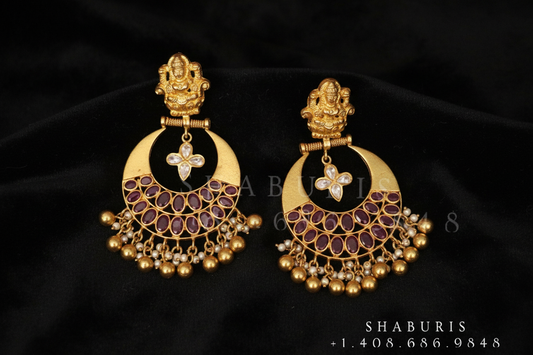 Polki Earrings Diamond Earrings Cocktail Earrings 925 Silver Jewelry Silver Earrings  Diamond Studs- SHABURIS