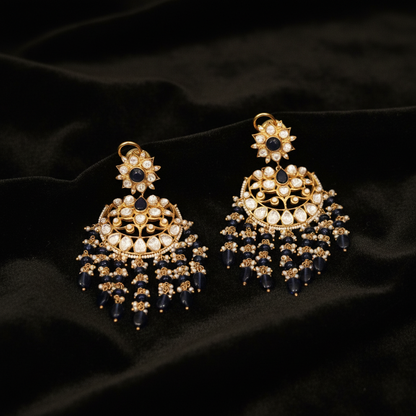 Polki Earrings Diamond Earrings Cocktail Earrings 925 Silver Jewelry Silver Earrings  Diamond Studs- SHABURIS