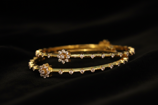 Diamond Bangles,South Indian Jewelry,silver indian Bangles,pure silver Swaroski Bangles,Indian Wedding Jewelry -NIHIRA-SHABURIS