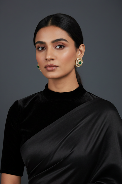 Diamond Studs Diamond Studs Polki Earrings Diamond Earrings Cocktail earrings 925 Silver Jewelry Silver Earrings - SHABURIS