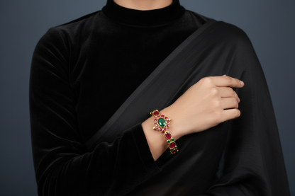 Ruby bangle,Pure Silver Jewellery Indian ,simple openable bangle,rubies,Indian party wear jewelry,Indian kids Jewelry-NIHIRA-SHABURIS
