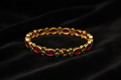 Ruby bangle,Pure Silver Jewellery Indian ,simple openable bangle,rubies,Indian party wear jewelry,Indian kids Jewelry-NIHIRA-SHABURIS