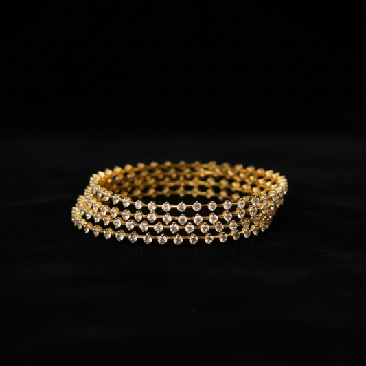 Diamond Bangles,South Indian Jewelry,silver indian Bangles,pure silver Swaroski Bangles,Indian Wedding Jewelry -NIHIRA-SHABURIS