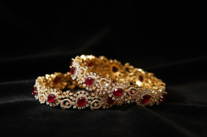 Diamond Bangles,South Indian Jewelry,silver indian Bangles,pure silver Swaroski Bangles,Indian Wedding Jewelry -NIHIRA-SHABURIS