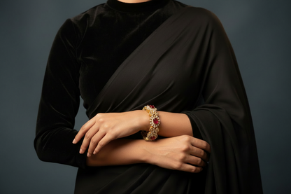 Diamond Bangles,South Indian Jewelry,silver indian Bangles,pure silver Swaroski Bangles,Indian Wedding Jewelry -NIHIRA-SHABURIS