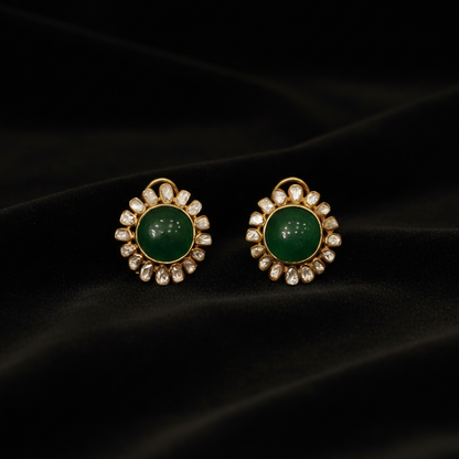 Polki Studs Polki Earrings Cocktail Earrings Diamond Studs Diamond Earrings Simple Studs Pearl Studs 925 Silver Earrings Silver Jewelry - SHABURIS