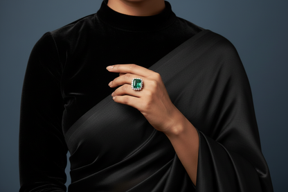 Diamond ring Finger Rings Cocktail rings 925 Silver Jewelry Silver Ring Cocktail Rings - SHABURIS
