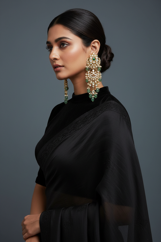 Chandbalis silver Earrings 925 Silver Jewelry - SHABURIS