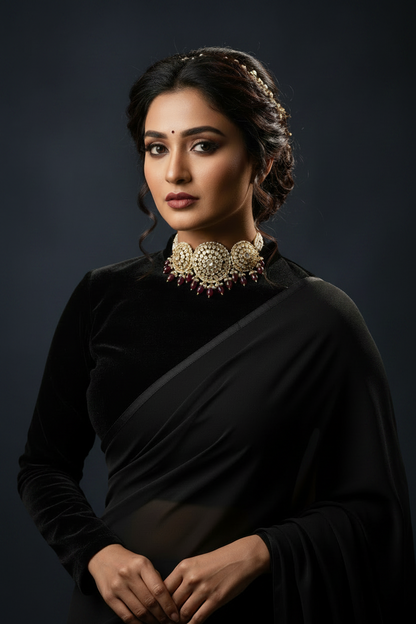 Polki Necklace 925 silver jewelry Pearl Necklace - SHABURIS