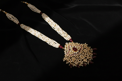 Pure Silver Jewellery Indian ,pearl polki Necklace, Indian Necklace,Indian Bridal,Indian Wedding Jewelry,pure Silver jewelry-NIHIRA-SHABURIS