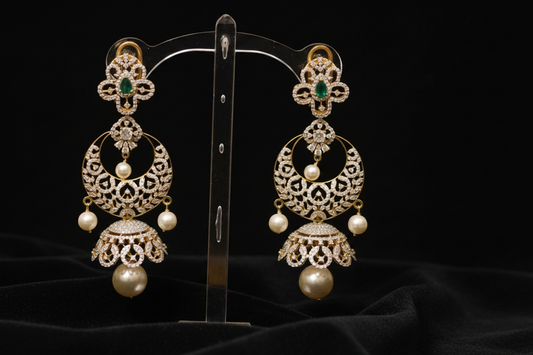 Polki Studs Polki Earrings Cocktail Earrings Diamond Studs Diamond Earrings Simple Studs Pearl Studs 925 Silver Earrings Silver Jewelry - SHABURIS