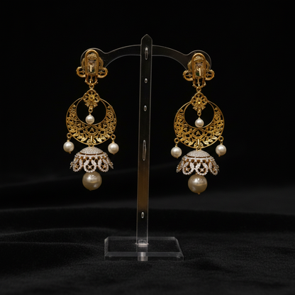 Polki Studs Polki Earrings Cocktail Earrings Diamond Studs Diamond Earrings Simple Studs Pearl Studs 925 Silver Earrings Silver Jewelry - SHABURIS