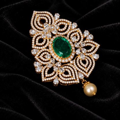 Swarovski pendant,swarovski chain,sabyasachi jewelry inspired Traditional indian Jewelery,Polki haram,Pure silver jewelry-NIHIRA
