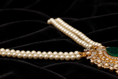 Swarovski pendant,swarovski chain,sabyasachi jewelry inspired Traditional indian Jewelery,Polki haram,Pure silver jewelry-NIHIRA