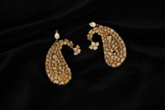 Polki Studs Polki Earrings Cocktail Earrings Diamond Studs Diamond Earrings Simple Studs Pearl Studs 925 Silver Earrings Silver Jewelry - SHABURIS