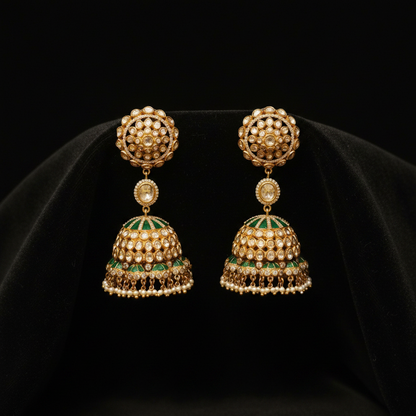 Polki Studs Polki Earrings Cocktail Earrings Diamond Studs Diamond Earrings Simple Studs Pearl Studs 925 Silver Earrings Silver Jewelry - SHABURIS