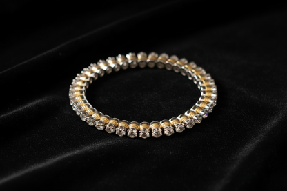 Diamond bangle indian,South Indian jewelry,Pure silver diamond pendent,swarovski bangle,Indian bangles -NIHIRA-SHABURIS
