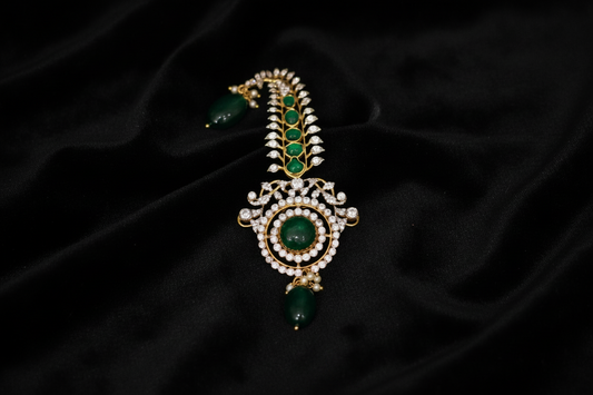 Saree brooch, wedding jewelry,sabyasachi jewelry inspired Traditional indian Jewelery,Polki,Pure silver jewelry-NIHIRA