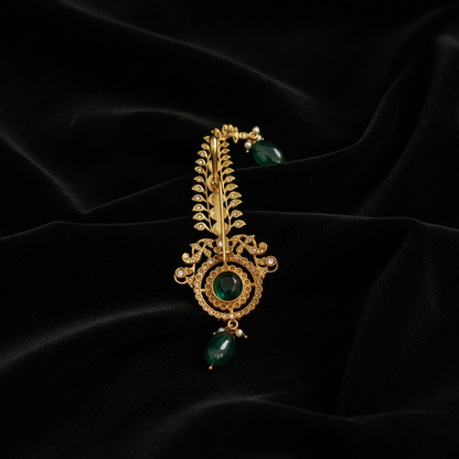 Saree brooch, wedding jewelry,sabyasachi jewelry inspired Traditional indian Jewelery,Polki,Pure silver jewelry-NIHIRA