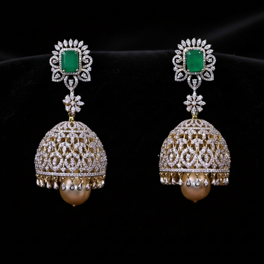 Polki Studs Polki Earrings Cocktail Earrings Diamond Studs Diamond Earrings Simple Studs Pearl Studs 925 Silver Earrings Silver Jewelry - SHABURIS