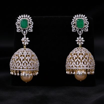 Polki Studs Polki Earrings Cocktail Earrings Diamond Studs Diamond Earrings Simple Studs Pearl Studs 925 Silver Earrings Silver Jewelry - SHABURIS