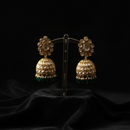 Polki Studs Polki Earrings Cocktail Earrings Diamond Studs Diamond Earrings Simple Studs Pearl Studs 925 Silver Earrings Silver Jewelry - SHABURIS