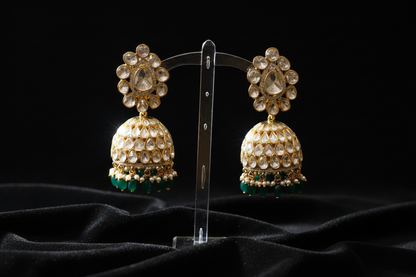 Polki Studs Polki Earrings Cocktail Earrings Diamond Studs Diamond Earrings Simple Studs Pearl Studs 925 Silver Earrings Silver Jewelry - SHABURIS