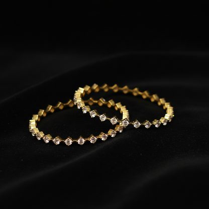Diamond Bangles,South Indian Jewelry,silver indian Bangles,pure silver Swaroski Bangles,Indian Wedding Jewelry -NIHIRA-SHABURIS
