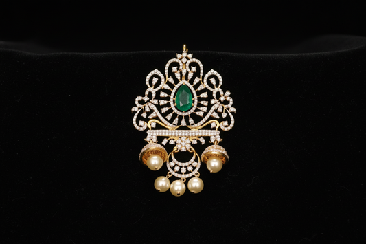 Swarovski pendant,swarovski chain,sabyasachi jewelry inspired Traditional indian Jewelery,Polki haram,Pure silver jewelry-NIHIRA