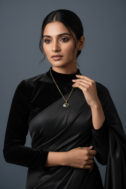 Swarovski pendant,swarovski chain,sabyasachi jewelry inspired Traditional indian Jewelery,Polki haram,Pure silver jewelry-NIHIRA