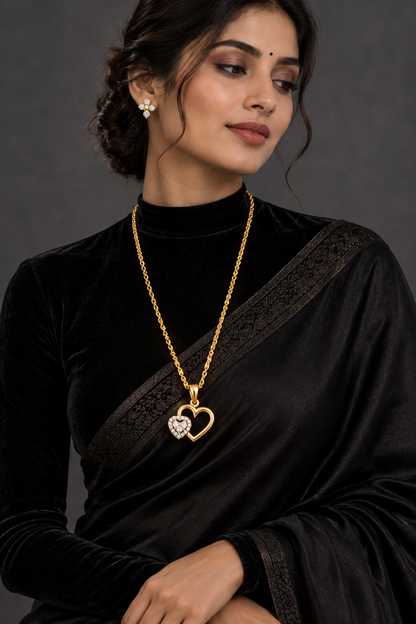 Swarovski pendant,swarovski chain,sabyasachi jewelry inspired Traditional indian Jewelery,Polki haram,Pure silver jewelry-NIHIRA