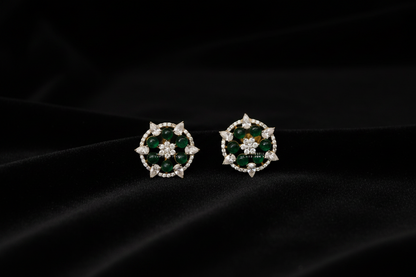 Polki Studs Polki Earrings Cocktail Earrings Diamond Studs Diamond Earrings Simple Studs Pearl Studs 925 Silver Earrings Silver Jewelry - SHABURIS