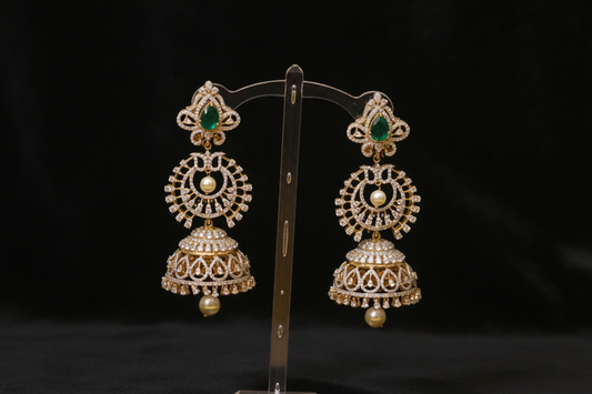 Polki Studs Polki Earrings Cocktail Earrings Diamond Studs Diamond Earrings Simple Studs Pearl Studs 925 Silver Earrings Silver Jewelry - SHABURIS