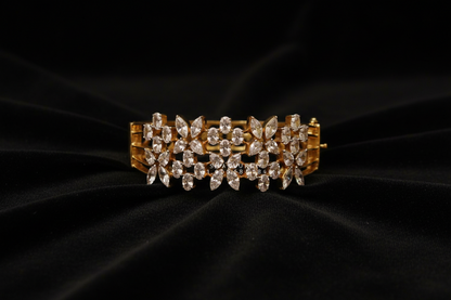 Diamond bangle ,Pure Silver Jewellery Indian ,Bangle,Big Kundan Bangle,Indian Bridal,Indian Wedding Jewelry-NIHIRA-SHABURIS