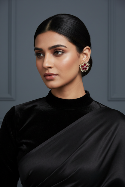 Polki Studs Polki Earrings Cocktail Earrings Diamond Studs Diamond Earrings Simple Studs Pearl Studs 925 Silver Earrings Silver Jewelry - SHABURIS