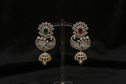 Polki Studs Polki Earrings Cocktail Earrings Diamond Studs Diamond Earrings Simple Studs Pearl Studs 925 Silver Earrings Silver Jewelry - SHABURIS