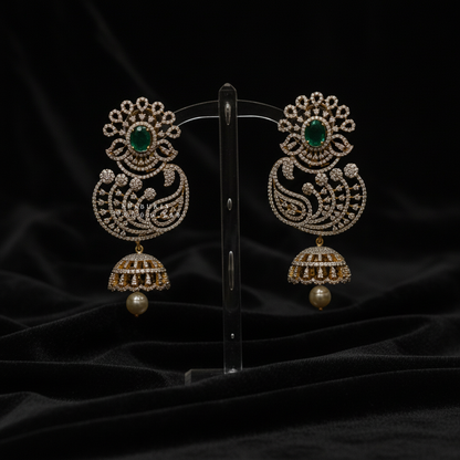 Polki Studs Polki Earrings Cocktail Earrings Diamond Studs Diamond Earrings Simple Studs Pearl Studs 925 Silver Earrings Silver Jewelry - SHABURIS