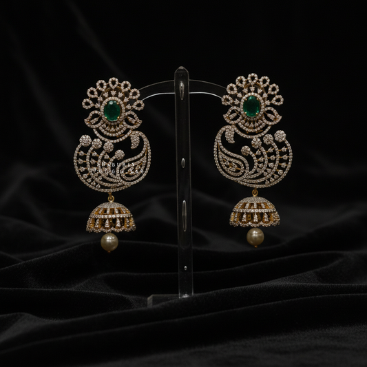 Polki Studs Polki Earrings Cocktail Earrings Diamond Studs Diamond Earrings Simple Studs Pearl Studs 925 Silver Earrings Silver Jewelry - SHABURIS