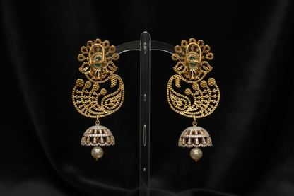 Polki Studs Polki Earrings Cocktail Earrings Diamond Studs Diamond Earrings Simple Studs Pearl Studs 925 Silver Earrings Silver Jewelry - SHABURIS