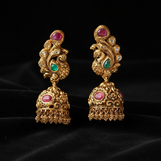 Polki Studs Polki Earrings Cocktail Earrings Diamond Studs Diamond Earrings Simple Studs Pearl Studs 925 Silver Earrings Silver Jewelry - SHABURIS