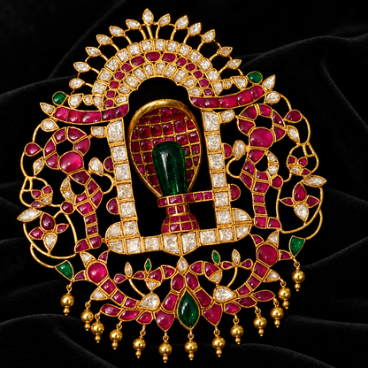 Shiva pendant,shiv ling,sabyasachi jewelry inspired Traditional indian Jewelery,lord shiva,Pure silver jewelry-NIHIRA