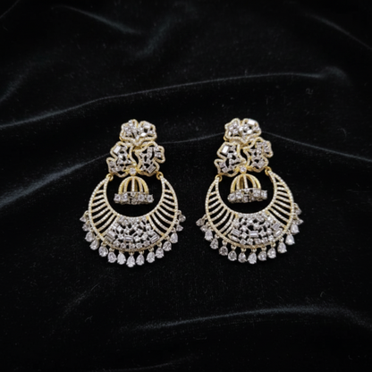 Polki Studs Polki Earrings Cocktail Earrings Diamond Studs Diamond Earrings Simple Studs Pearl Studs 925 Silver Earrings Silver Jewelry - SHABURIS