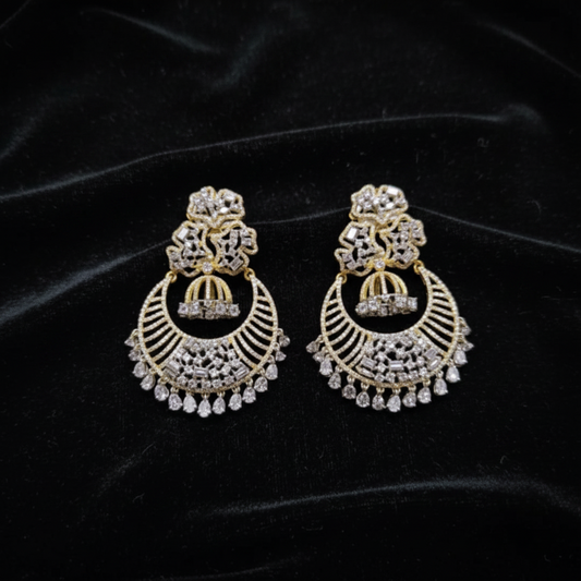 Polki Studs Polki Earrings Cocktail Earrings Diamond Studs Diamond Earrings Simple Studs Pearl Studs 925 Silver Earrings Silver Jewelry - SHABURIS