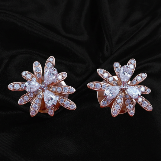 Polki Studs Polki Earrings Cocktail Earrings Diamond Studs Diamond Earrings Simple Studs Pearl Studs 925 Silver Earrings Silver Jewelry - SHABURIS