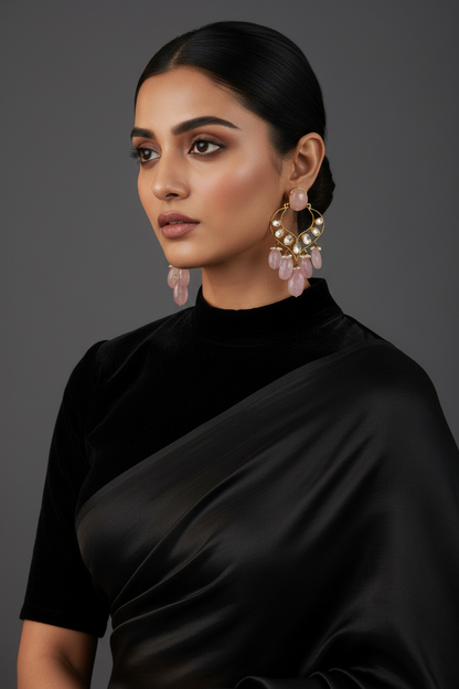 Polki Studs Polki Earrings Cocktail Earrings Diamond Studs Diamond Earrings Simple Studs Pearl Studs 925 Silver Earrings Silver Jewelry - SHABURIS