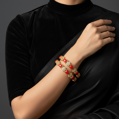 Coral bangle Pure Silver jewelry Indian ,diamond bangle,Indian bangle,Indian Bridal,Indian Wedding Jewelry-NIHIRA-SHABURIS