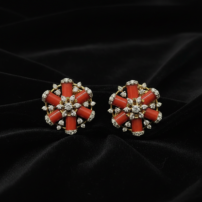 Polki Studs Polki Earrings Cocktail Earrings Diamond Studs Diamond Earrings Simple Studs Pearl Studs 925 Silver Earrings Silver Jewelry - SHABURIS
