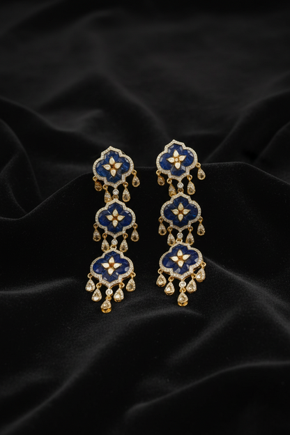 Polki Studs Polki Earrings Cocktail Earrings Diamond Studs Diamond Earrings Simple Studs Pearl Studs 925 Silver Earrings Silver Jewelry - SHABURIS