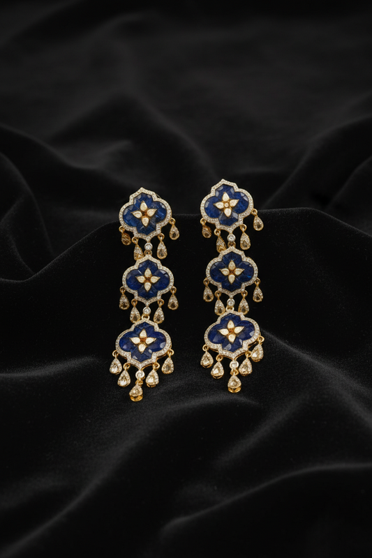 Polki Studs Polki Earrings Cocktail Earrings Diamond Studs Diamond Earrings Simple Studs Pearl Studs 925 Silver Earrings Silver Jewelry - SHABURIS